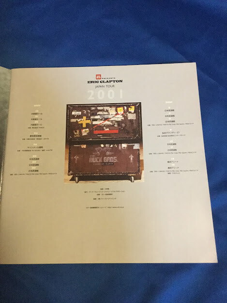Eric Clapton Japan tour book 2001