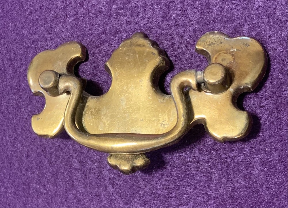 Brass Chippendale Colonial Antique Hardware Drawer Pull 2 1/2” centers Batwing