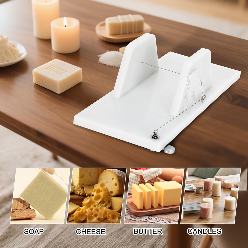 Adjustable Slab Soap Cutter, Acrylic Push Wire Soap Cutter, Adjustable Cuttin...