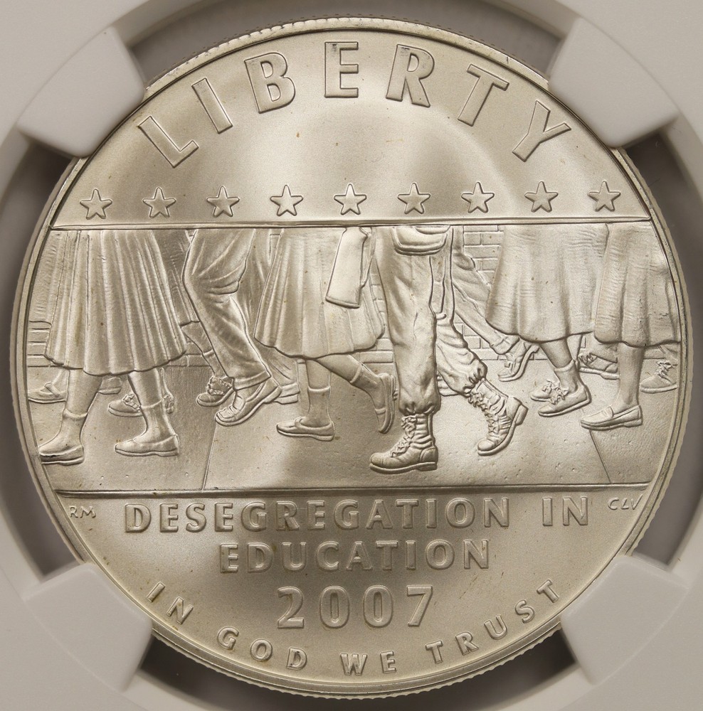 2007-P School Desegregation Modern Silver Commemorative Dollar $1 MS 69 NGC