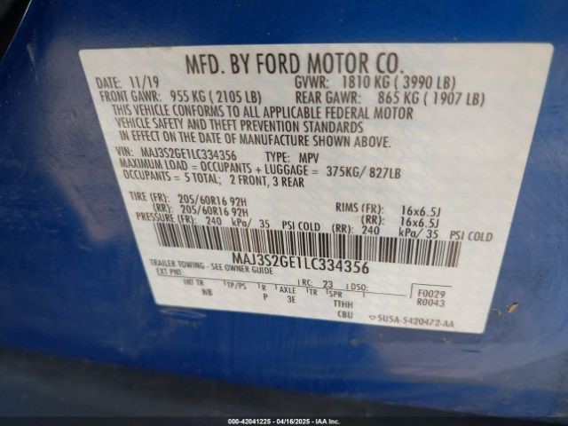 A/C Selector Switch fits 2020 Ford Ecosport automatic temperature control