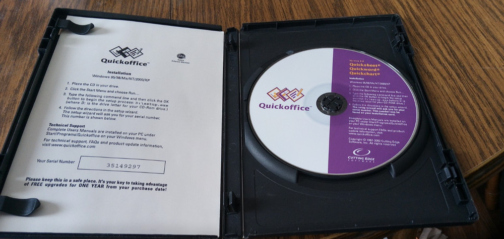 Quickoffice For Palm Powered Handhelds (2002 Cutting Edge Software)