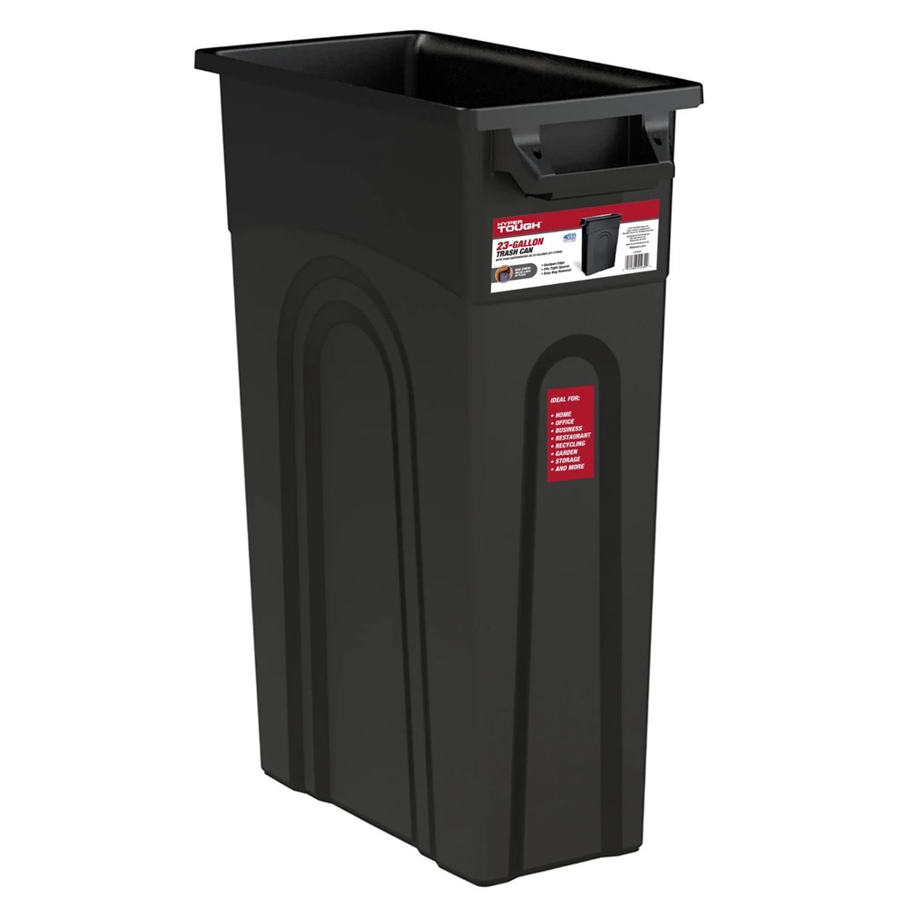 (2 pack) 23 Gallon Heavy Duty Plastic Narrow Tall Garbage Container for Kitchen