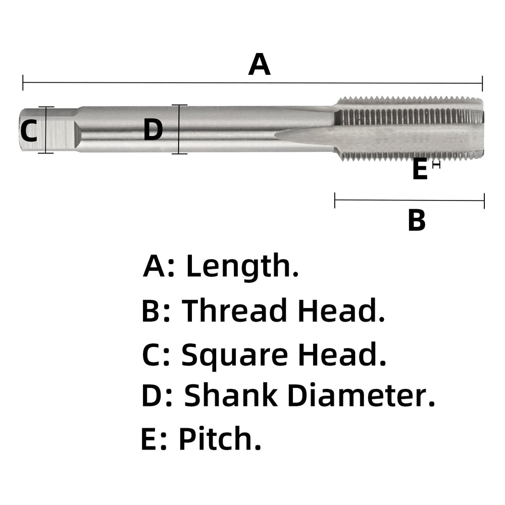 HSS 3/4"-10 UNC Machine Tap, 3/4 x 10 UNC Right Hand Thread Tap