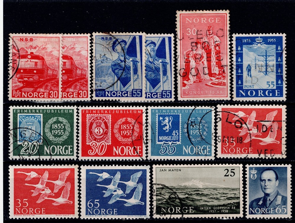Norway   Sc#332-366   Used & Unused     gtc27