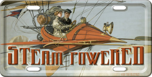 Steam punk Car Tag