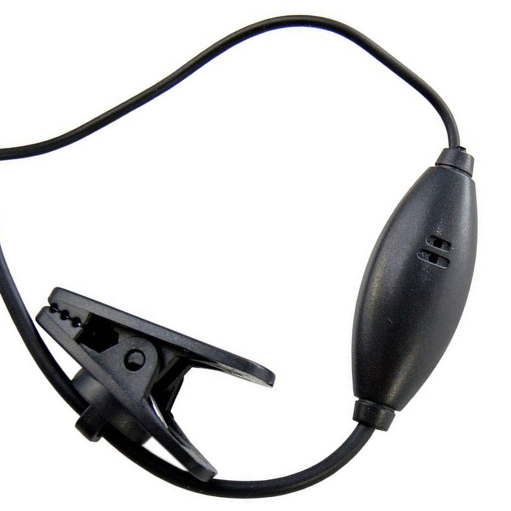 HQRP 2-Pin External Ear Loop Hands Free PTT Microphone for Bearcom Radio Devices