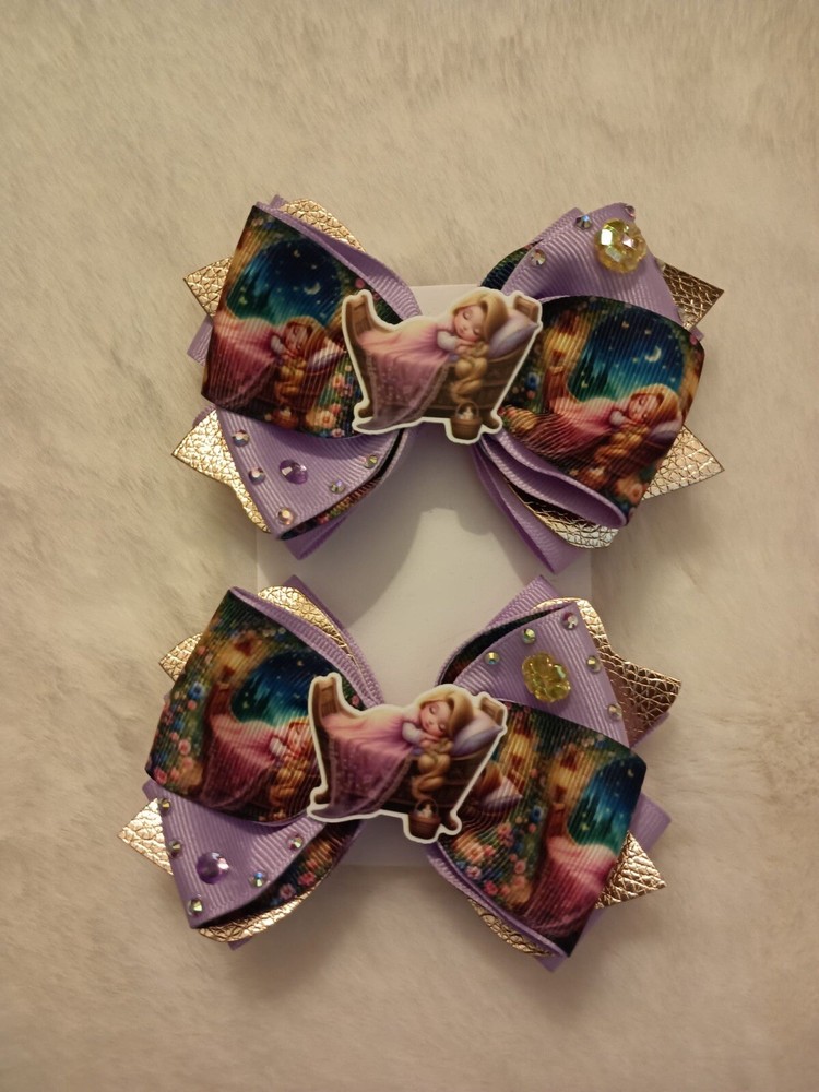 Hair Bows Set Disney Rapunzel