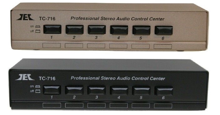 TEC TC-716 6-Way Stereo Source Selector; SILVER Version