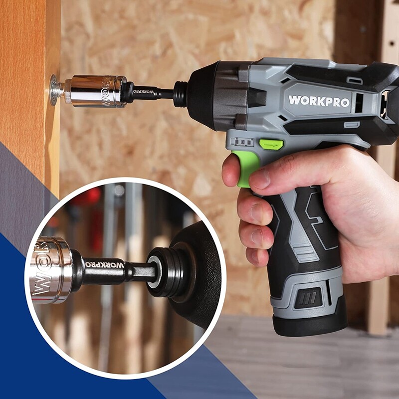 WORKPRO 6PC Socket Adapter Extension Set 1/4 3/8 1/2 Drive Impact Extension Bits