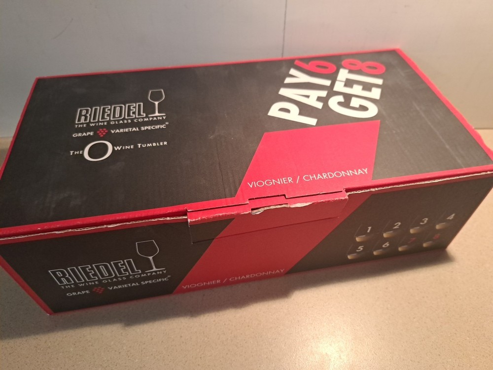 NEW Riedel Viognier Chardonnay Pay for 6 Get 8 Pack