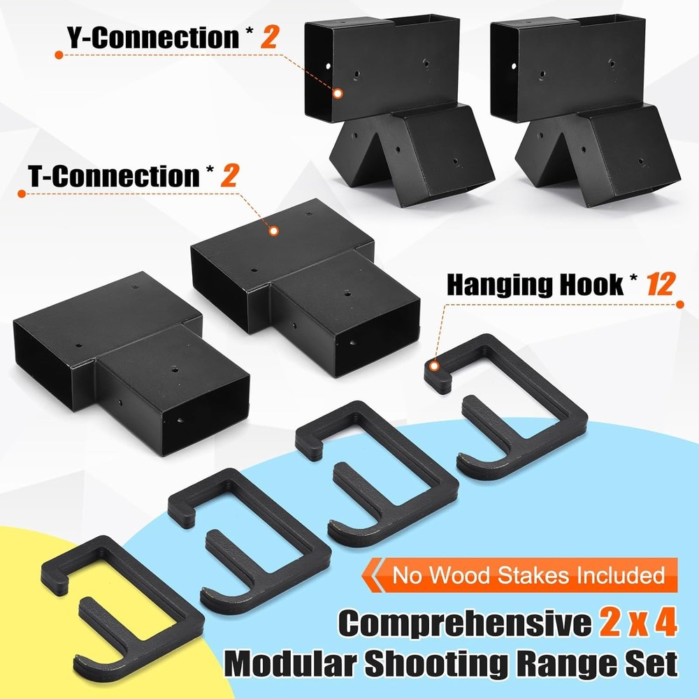 2x4 Target Stand Brackets, Modular Shooting Target Hanger, Shooting Target Ho...