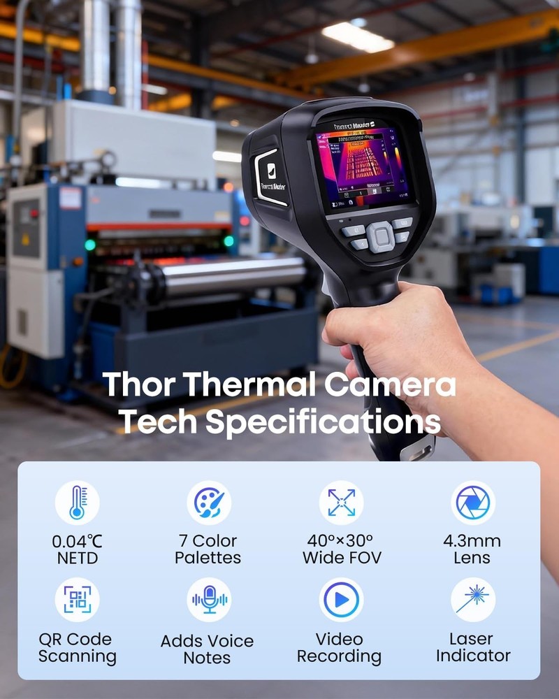 Robust Thermal Imager with 32GB Storage & Wireless Connectivity for Inspections