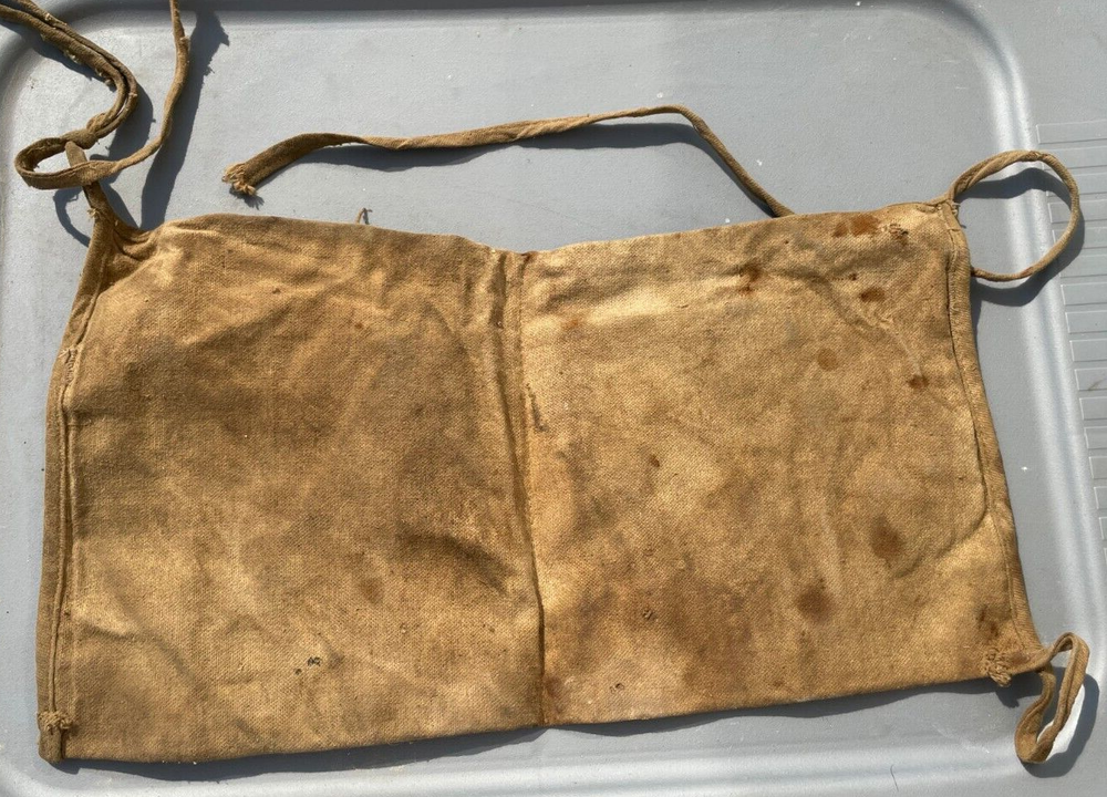Antique Blue Grass Tools Nail Apron Primitive Decor Collectible