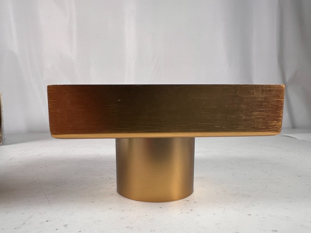 EVERSTEIN Brushed Gold 4-in Square Shower Drain High-Performance