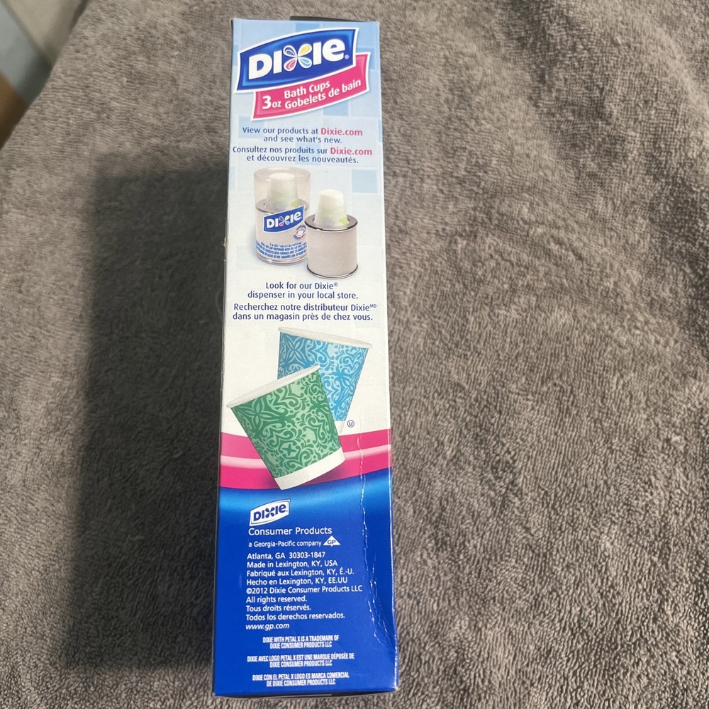 DIXIE Bath paper CUPS 3 oz. four Colors 165 count - dated 2012