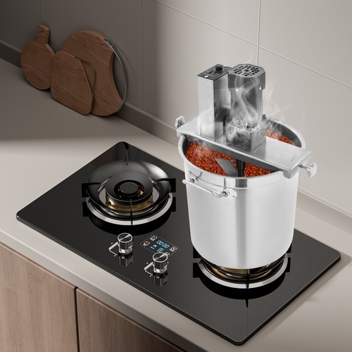Pot Stirrer Mixer Electric Jam Automatic Mixing Machine w/4-Blade Mixing Scraper
