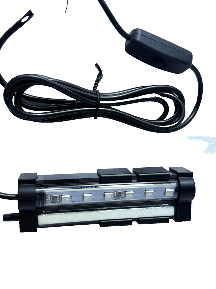 USB-Powered LED Aquarium Light Strip with Inline Switch and Suction Cup Mounts