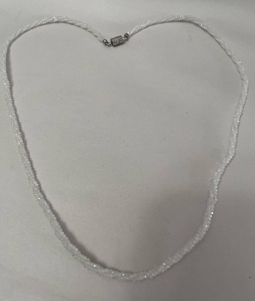 925 Stone Bead Necklace 27” Long