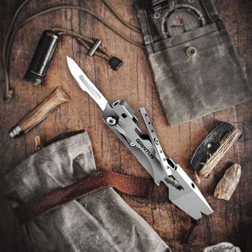 Multitool Pry Bar Wrench Tool with Flat/Phillips Screwdriver Folding Multi