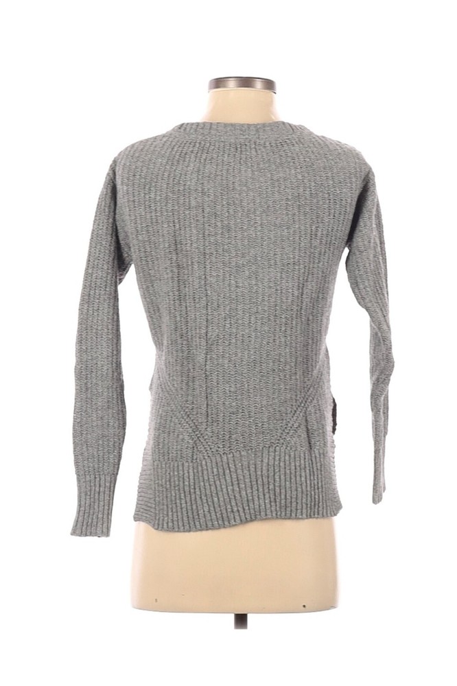 Toms for Target Sweater Women Small Gray Scoop Neck Split Hem Pullover