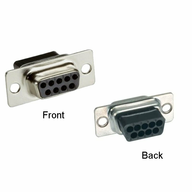 25 Pcs DB9 D-SUB 9-Pin Female Crimp Pin Type RS232 Connector Assembly Cup Socket