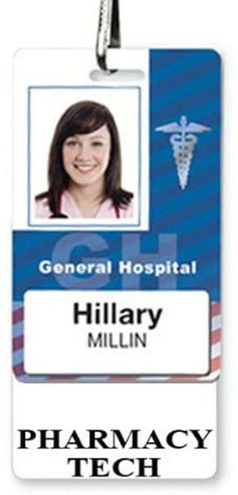PHARMACY TECH Badge Buddy - Vertical - ID Card Buddies for Pharmacy Technicians