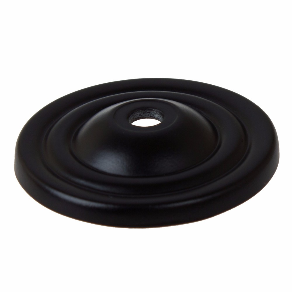 GlideRite 1-1/2" Thin Rounded Ring Cabinet Backplate Matte Black - 5061-MB-1