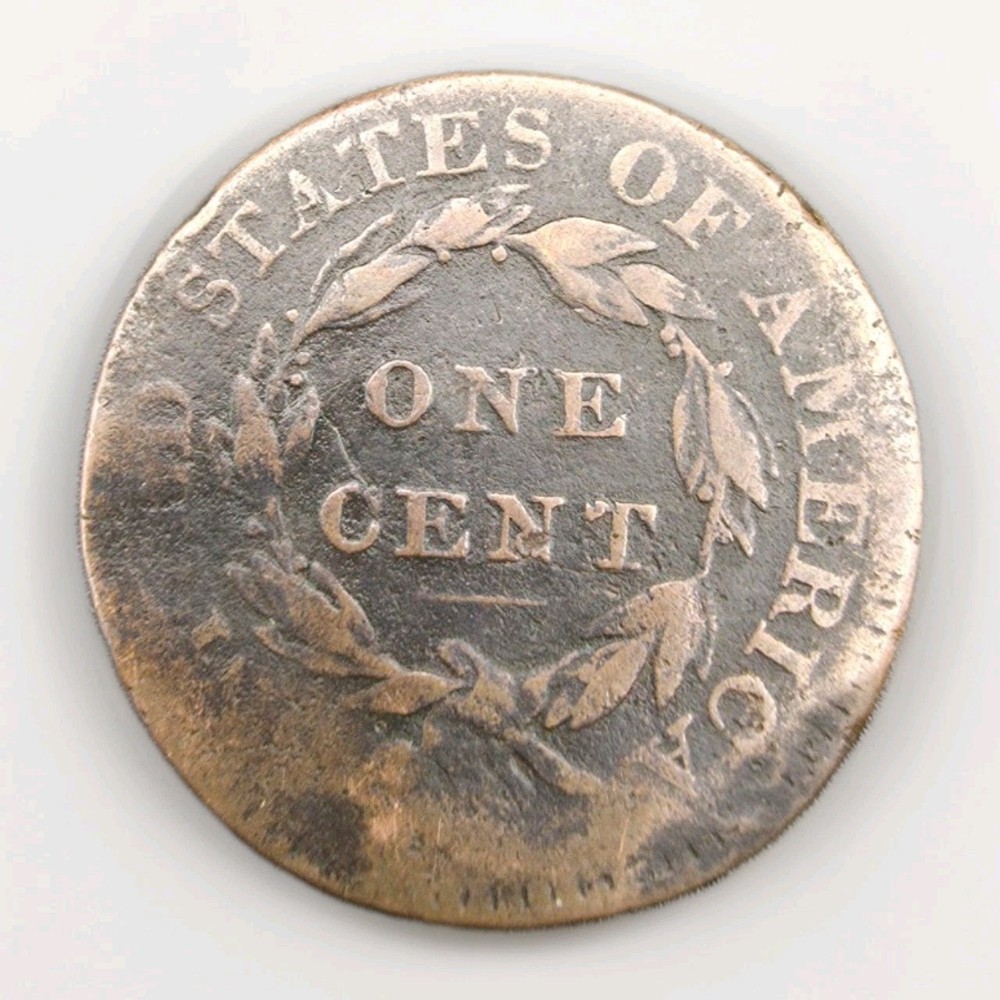 1820 Large Cent Coronet Head Copper Coin Small Date G