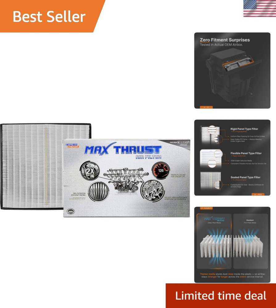 Max Thrust Engine Air Filter | Fits 2019-23 Ascent/Forester, 2018-23 Crosstre...