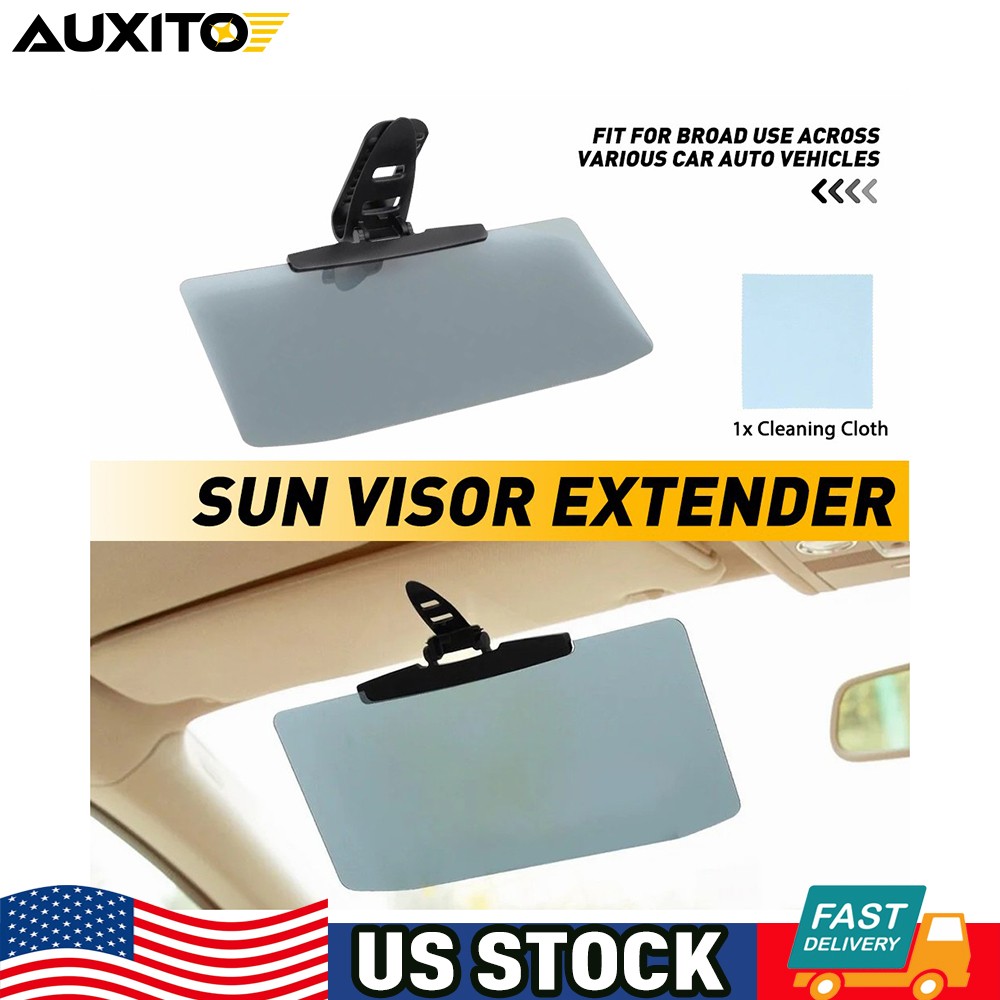 Car Sun Visor Anti Glare Extender Polarized Front Windshield Sunshade Clip On
