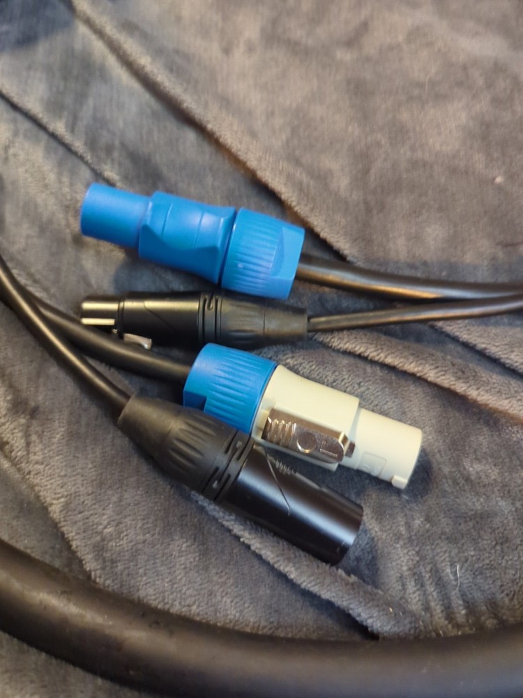 Accu-Cable 3-Pin DMX & PowerCON Cable, 6 ft