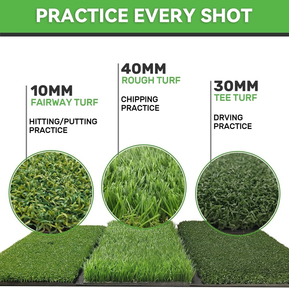 Golf Hitting Mat, Golf Training Mat for Swing Path Feedback Detection Batting...
