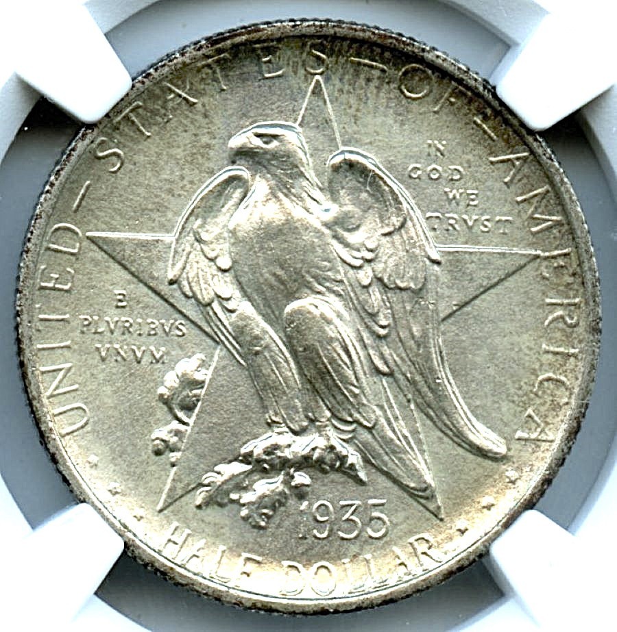 1935 Texas Silver Commemorative, NGC MS67