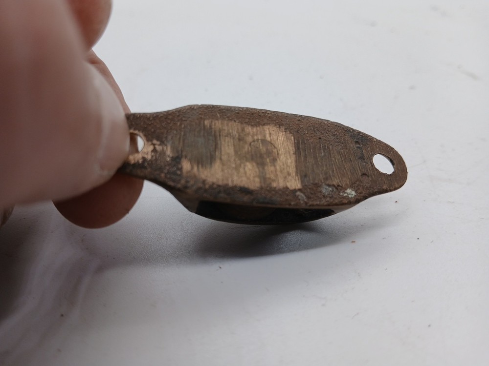 Antique Miniature Brass Side Mount Pulley A1