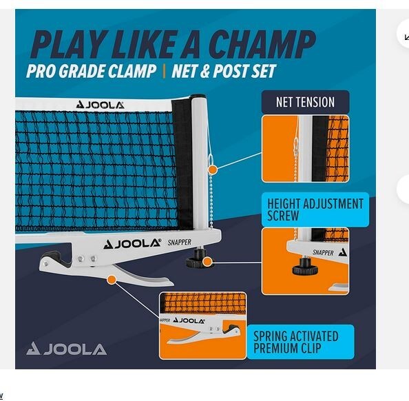 Professional Table Tennis Net and Post Set - Portable and Easy Setup 72"-Snapper