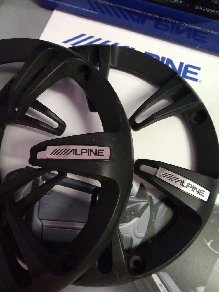 Alpine Audio 5.25 Black Type R Speaker Grills, open design