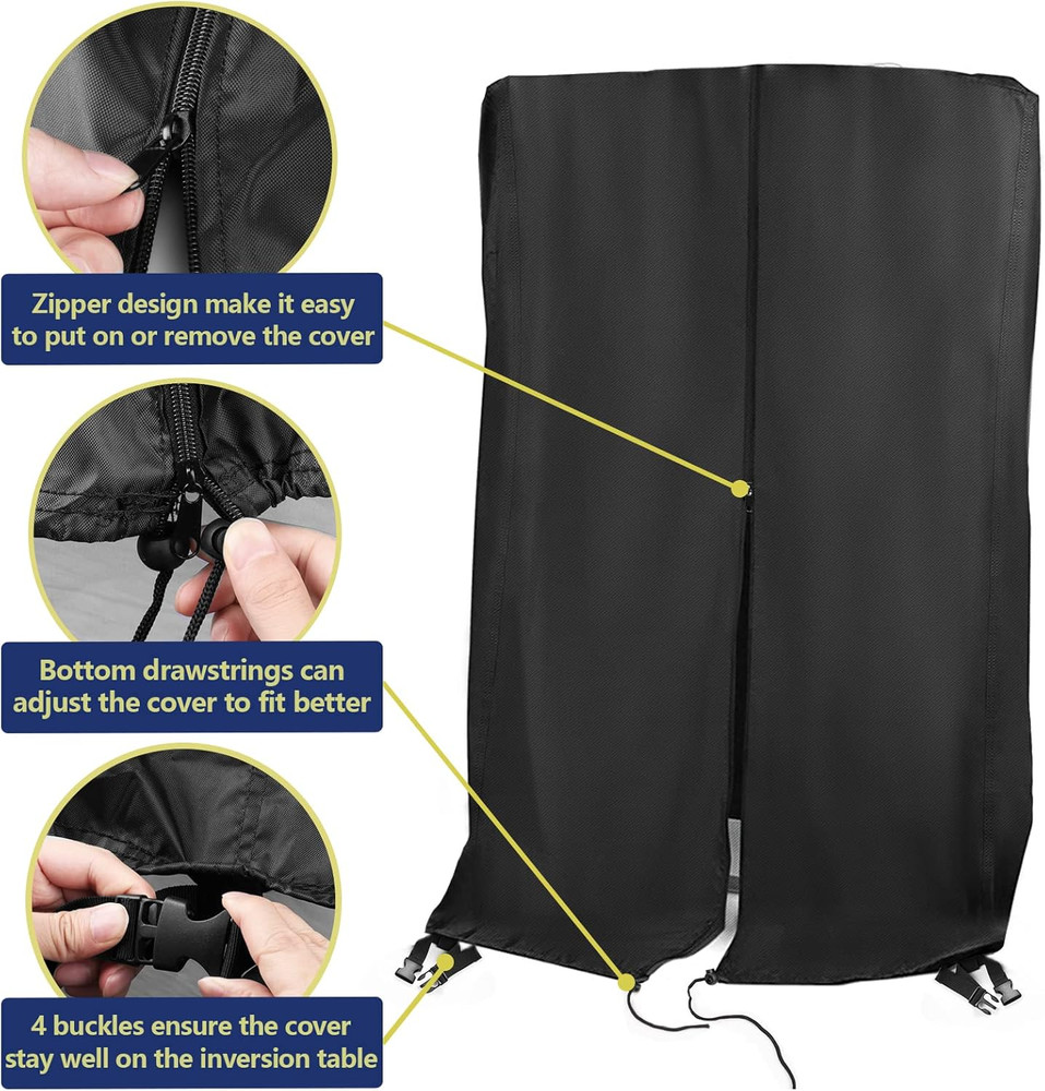 Inversion Table Protective Cover with Zipper, Waterproof& Dustproof Cover for In