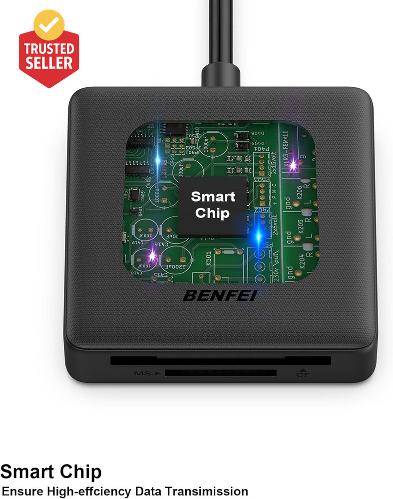 Memory Card Reader, 4In1 USB 3.0 and USB-C to SD Micro SD MS CF Card Reader Ada