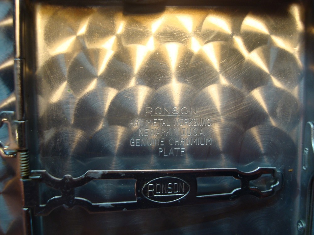 Vtg Ronson Cigarette Case Lighter-Tortoise Shell Enamel-Working-Never Lit