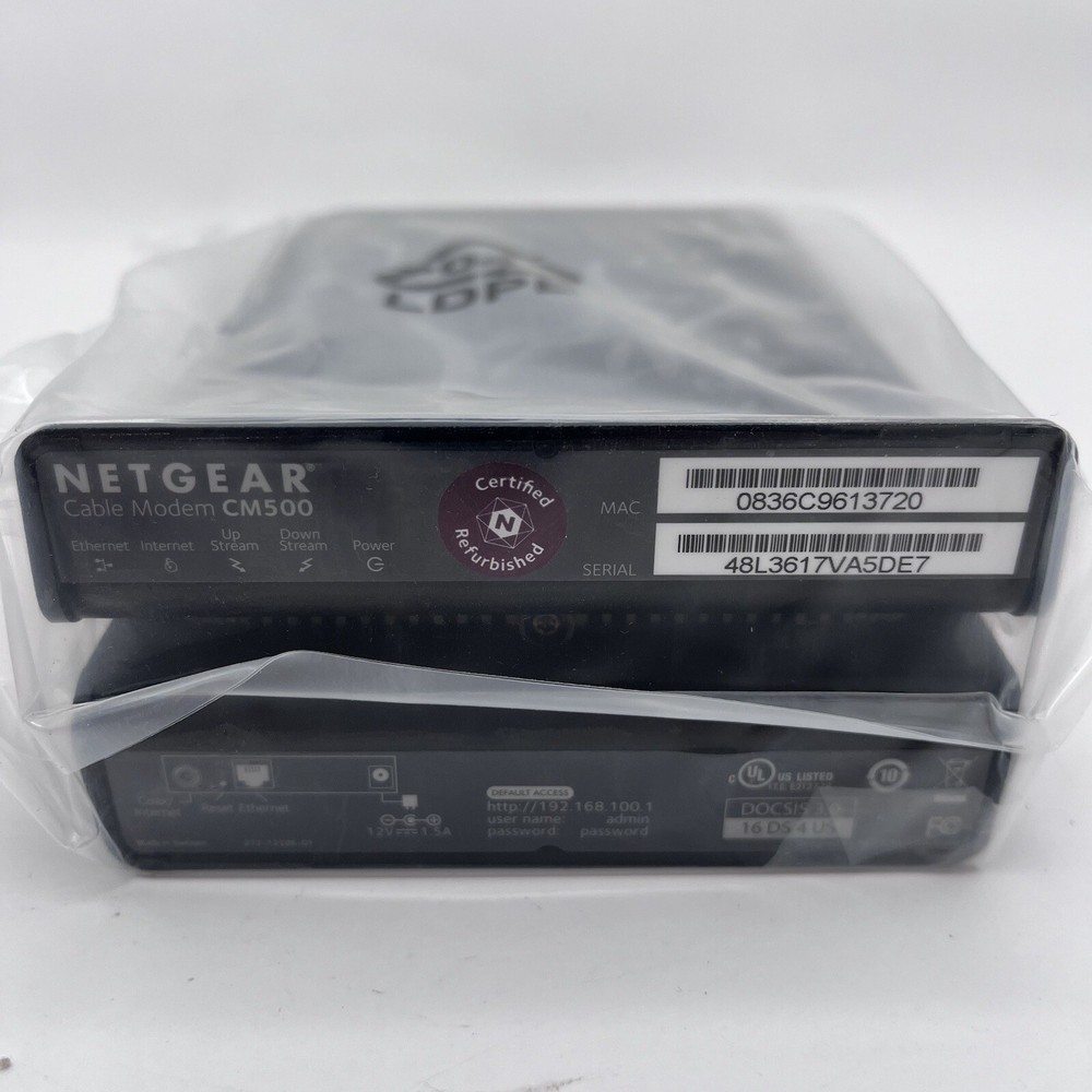 NETGEAR CM500-100NAR High Speed DOCSIS 3.0 Cable Modem NEW! READ!