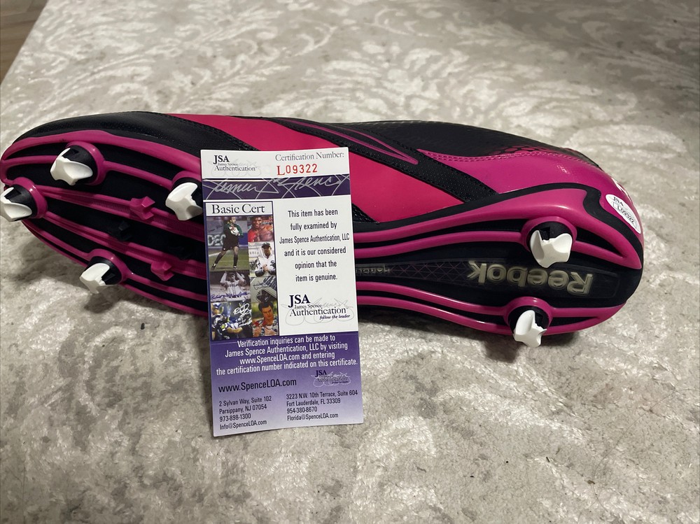 Antonio Brown Signed Reebok Pink Cleat, Authenticated
