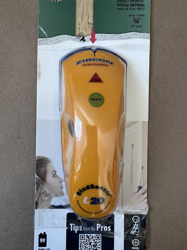 Zircon Studsensor L20 Electronic Stud Finder With Spotlite Pointer