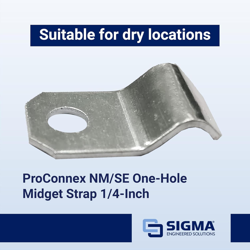 Sigma Engineered Solutions Proconnex 44721 One-Hole Midget Strap, 1/4-In