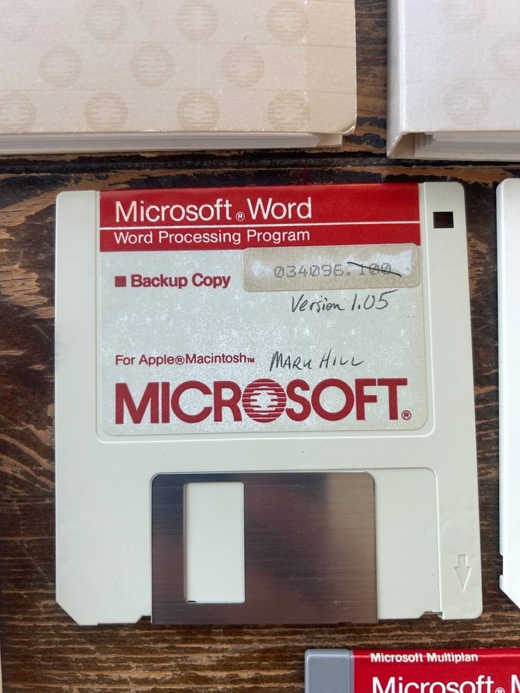 Microsoft Business Pack Macintosh w/ Word Multiplan Chart File Disks
