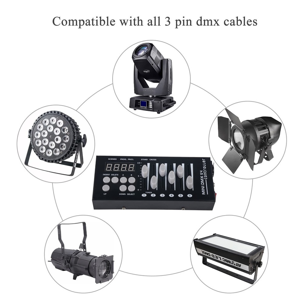DMX Controller 54 Channel Mini DMX 512 Controller for DJ, Stage & LED Lights