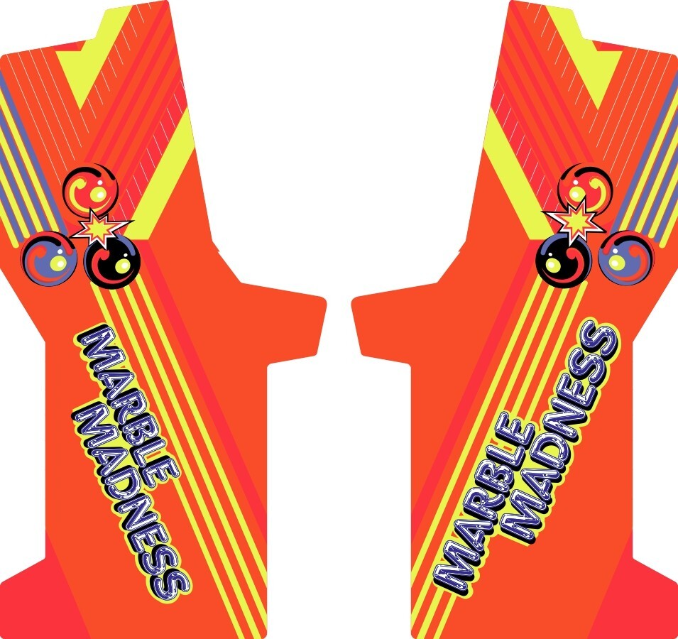 Marble Madness Custom Side Art  - Atari System 1 Dedicated Cab