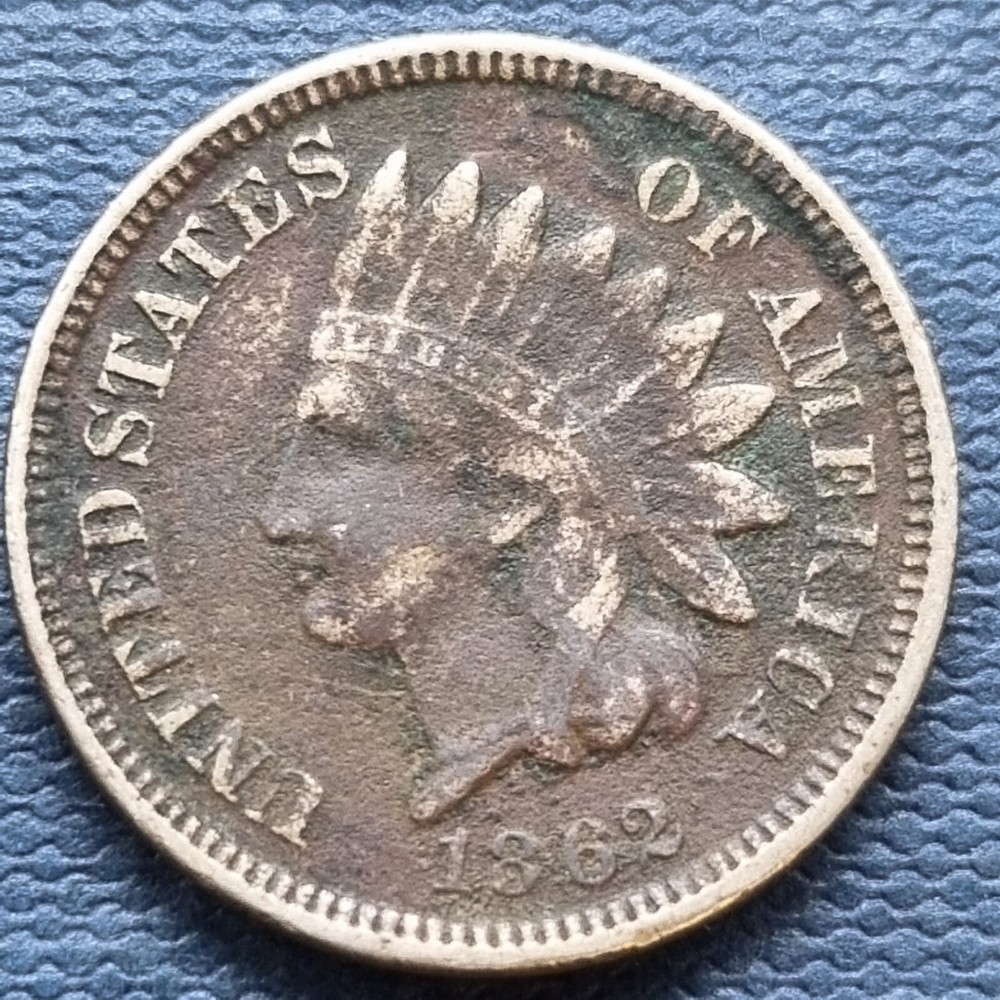 1862 Indian Head Cent 1c Better Grade Details #91793