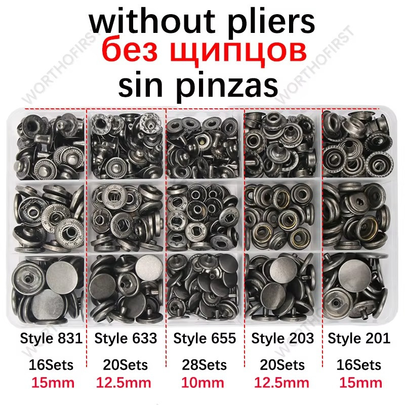 Button Kits with Fastener