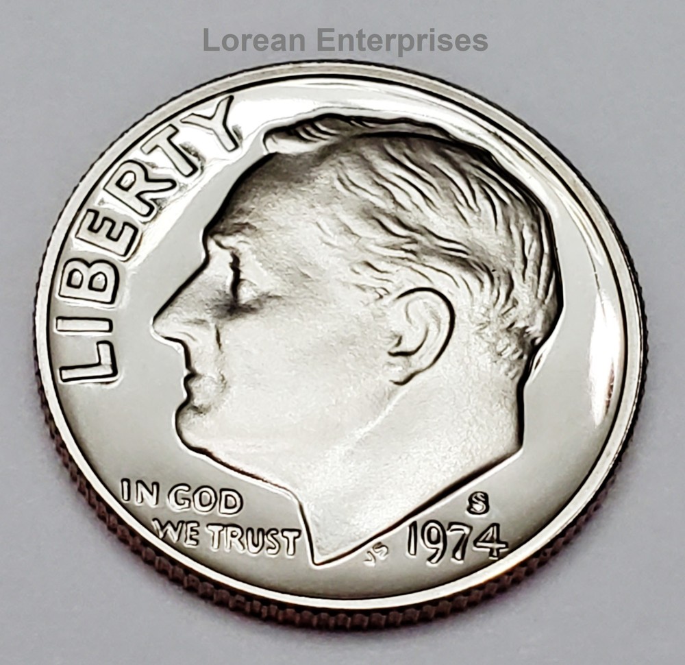 1974 S Roosevelt Dime CLAD ✼ PROOF✼